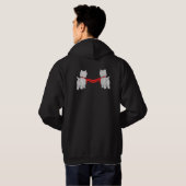 Kleine Witte Hond Redding Hoodie (Achterkant volledig)