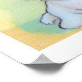 Kleine witte hondenkunst die een schattige Maltese Poster (Hoek)