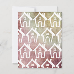 Kleine Witte Huizen Grunge Ombre We Verhuisden Kaa Kaart
