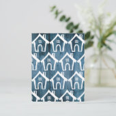 Kleine witte huizen op Blue Wood We Moved kaart (Staand voorkant)