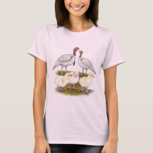 Kleine Witte Kalkoen Familie T-shirt