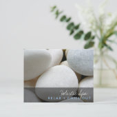 Kleine witte keien Natuur Foto Moderne Briefkaart (Staand voorkant)