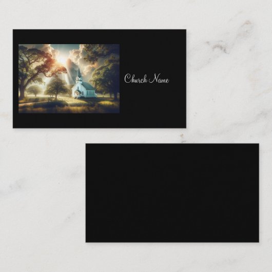 Kleine Witte Kerk in het land Visitekaartje (Voorkant / Achterkant)