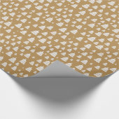 Kleine witte kerstbomen cadeaupapier (Hoek)