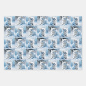 Kleine witte Kittens in Sneeuwkerst Inpakpapier Vel (Voorkant 2)