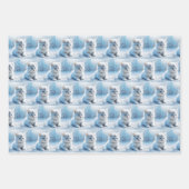 Kleine witte Kittens in Sneeuwkerst Inpakpapier Vel (Voorkant)