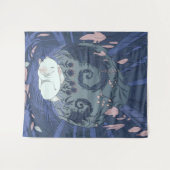 Kleine Witte Konijn Slapend Wandkleed (Voorkant (horizontaal))