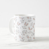 Kleine witte konijntjes koffiemok (Voorkant links)