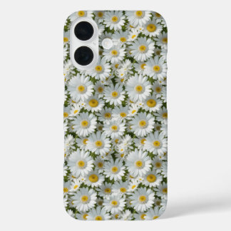 Kleine witte madeliefjes telefoonhoesje iPhone 16 hoesje
