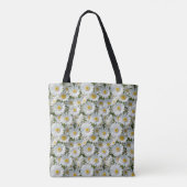 Kleine Witte Madeliefjes Tote Bag (Achterkant)