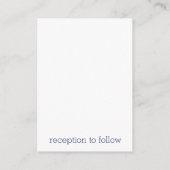 Kleine witte marineslag Blauwe Moderne Wedding Inv Informatiekaartje (Achterkant)