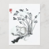 Kleine witte muis briefkaart (Voorkant)