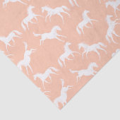 Kleine witte paarden op perkamentpakpapier tissuepapier (Detail)