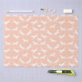 Kleine witte paarden op perkamentpakpapier tissuepapier (Craft)