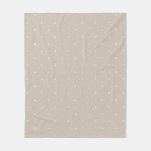 Kleine witte polka stippen op koele beige of greig