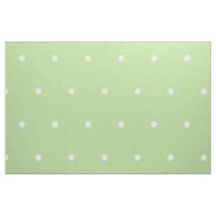Kleine witte pooldots op mint Green Stof