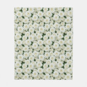 Kleine witte rozen fleece deken (Voorkant)