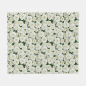 Kleine witte rozen fleece deken (Voorkant (Horizontaal))