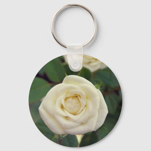 Kleine witte rozenSleutelhanger Sleutelhanger (Voorkant)