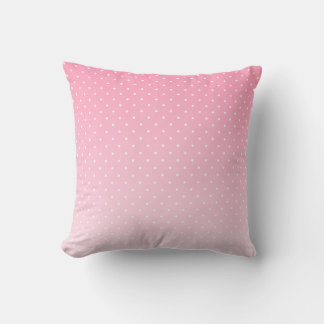 Kleine Witte Stippen-Ombre Roze Worp Kussen