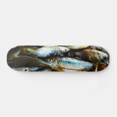 Kleine witte vis #2 skateboard (Horizontaal)