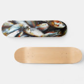 Kleine witte vis skateboard (Horizontaal)