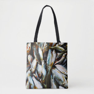 Kleine witte vis tote bag