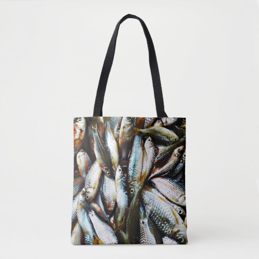 Kleine witte vis tote bag (Voorkant)