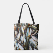 Kleine witte vis tote bag (Achterkant)