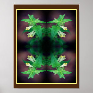 Kleine Witte Wilde Bloem Spiegel Bloemstuk Kunst Poster