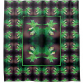 Kleine witte wilde bloemen Abstract Douchegordijn (Voorkant)