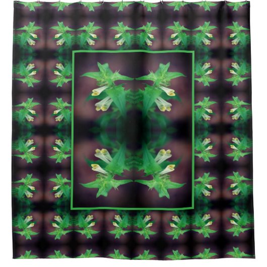 Kleine witte wilde bloemen Abstract Douchegordijn (Voorkant)