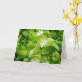 Kleine witte wilde bloemen Artsy Note Kaart (Gele Bloem)