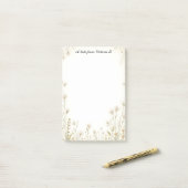 Kleine Witte Wilde Bloemen Post-it® Notes (Op bureau)