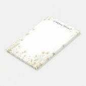 Kleine Witte Wilde Bloemen Post-it® Notes (Schuin)