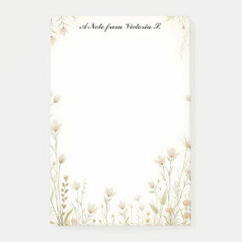 Kleine Witte Wilde Bloemen Post-it® Notes