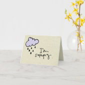 kleine wobblies Sorry Kaart (Gele Bloem)