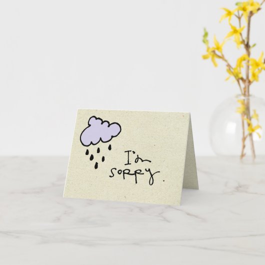 kleine wobblies Sorry Kaart (Gele Bloem)