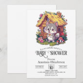 Kleine Wolf Baby shower Digitaal Kaart (Voorkant / Achterkant)