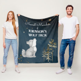 Kleine wolf thema baby fleece deken