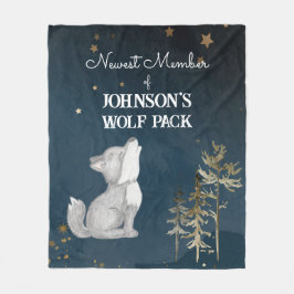 Kleine wolf thema baby fleece deken