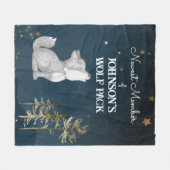 Kleine wolf thema baby fleece deken (Voorkant (Horizontaal))