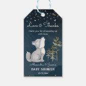 Kleine wolf thema baby shower gunst cadeau cadeaulabel (Voorkant)
