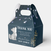 Kleine wolf thema baby shower gunsten bedankdoosjes (Voorkant Zijde)