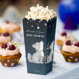 Kleine wolf thema baby shower is voorstander van p bedankdoosjes