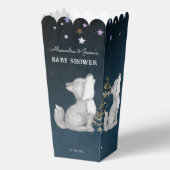 Kleine wolf thema baby shower is voorstander van p bedankdoosjes (Voorkant)