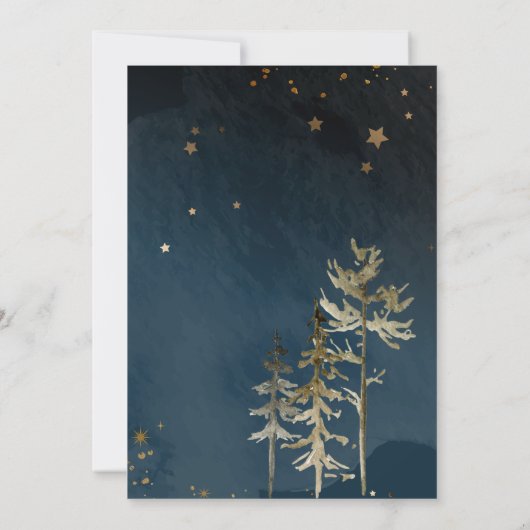 Kleine wolf thema baby shower kaart (Achterkant)