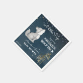 Kleine wolf thema baby shower servies servet (Hoek)