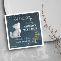 Kleine wolf thema baby shower servies