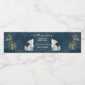 Kleine wolf thema baby shower servies waterfles etiket (Enkel label)